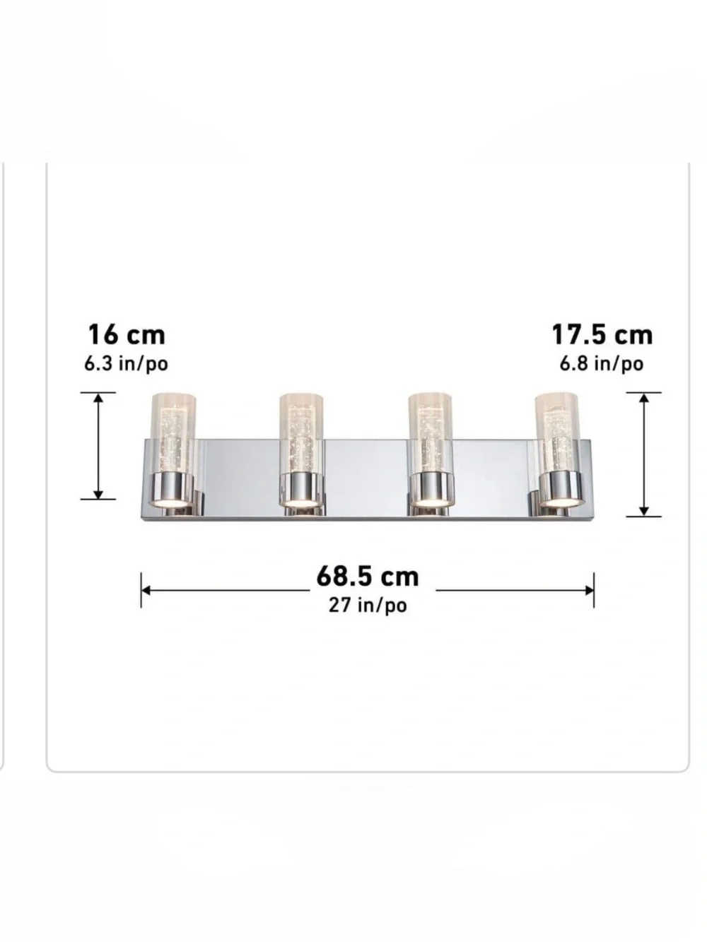 Artika Essence 4 Modern Chrome Wall Sconce Vanity Light